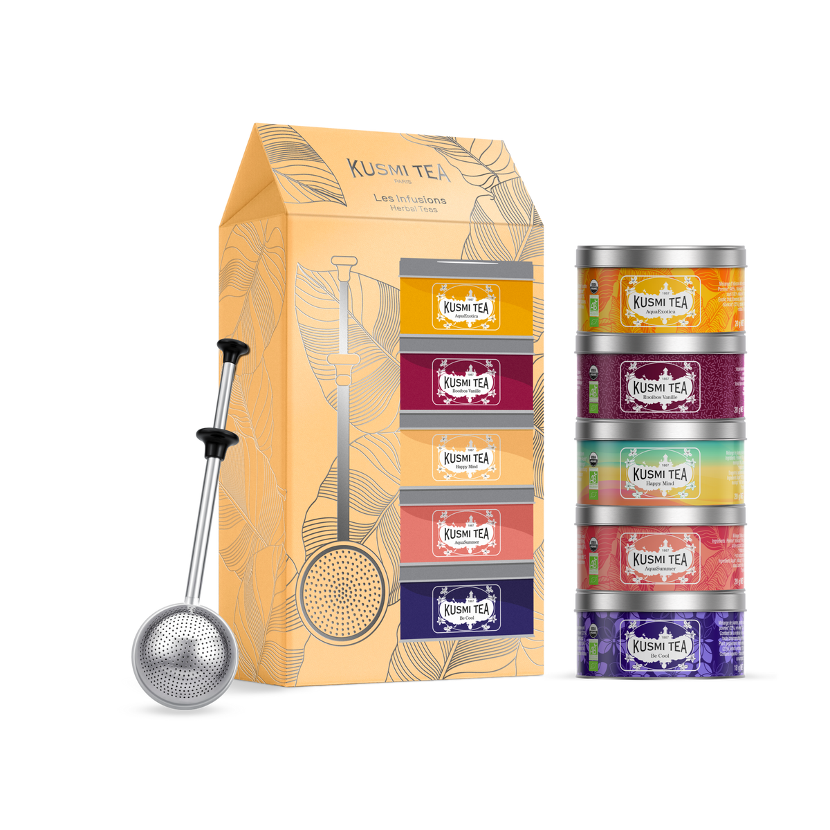 Coffret Les Infusions bio avec infuseur à thé